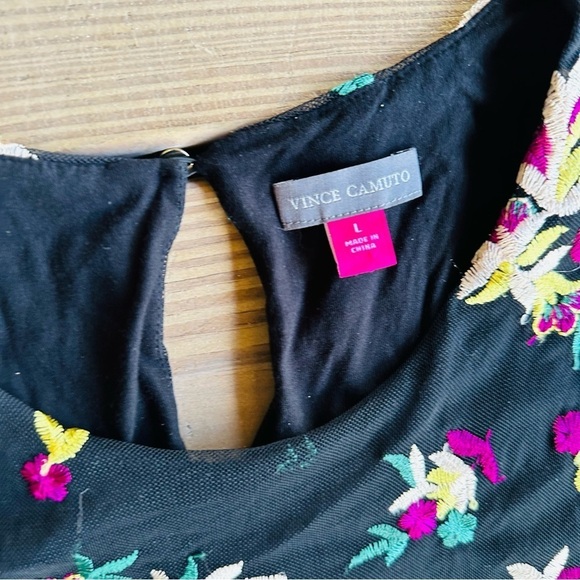 Vince Camuto Large Sleeveless Maxi Embroidered Floral Dress Spring Tropical - Picture 10 of 16